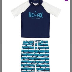 Gerry Big Boys 2 Piece Rashguard Trunks Set 7, Navy